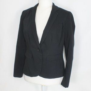 THE TORIE JACKET Blazer Woman Size 6 Petite Black Single Breasted One Button